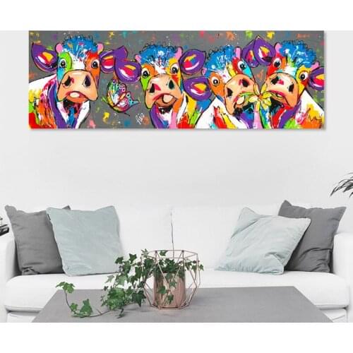 5D Diy Diamond Painting Full Square Round Embroidery Puzzle Mosaic Home Decoration Colored Dutch Cattle Cow Wall StickersZP-4304