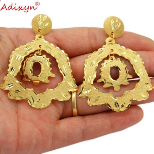 Adixyn Arab Earrings for Womens,Gold Color&Copper Earrings Jewelry Africa/India Gifts N010610