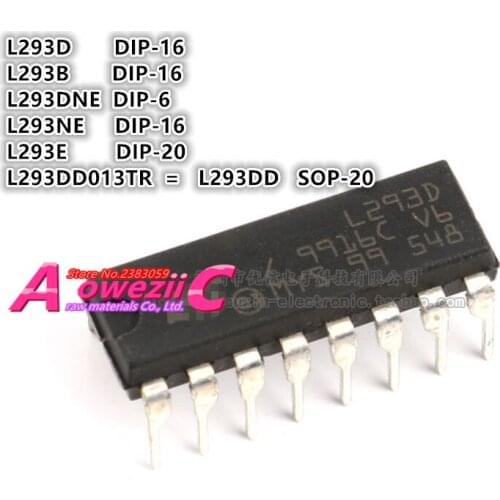 Aoweziic 100% new imported original L293D L293B L293DNE L293NE DIP-16 L293E DIP-20 L293DD013TR L293DD SOP-20 drive chip L293