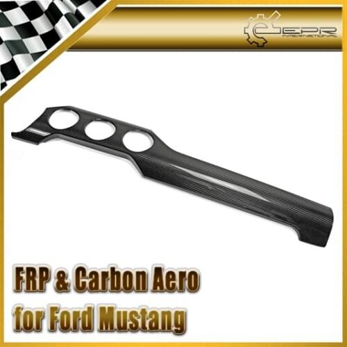 Car-styling For Ford 2015 Mustang Carbon Fiber Dash Trim Passenger Side (LHD only) Glossy Fibre Interior Accessories Body Kit