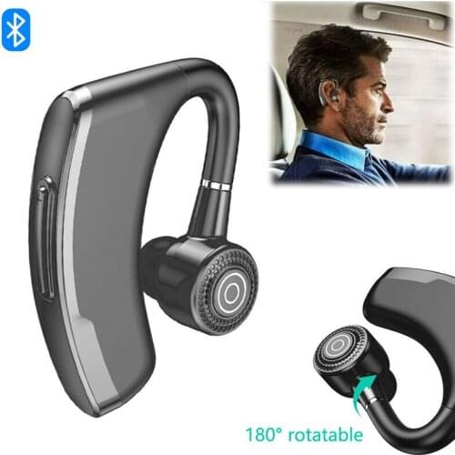 Earphone 180° Rotatable Wireless Stereo Headset Game Sport Drive Headphone Earpiece with Mic for iPhone Android Phones