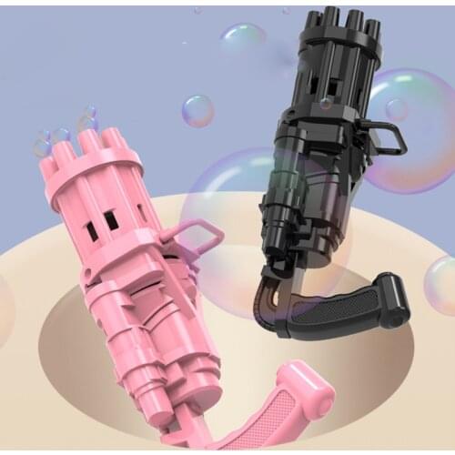 Kids Toys Gatling Bubble Gun Bubble Machine Toys Kids Plastic Gatling Gun Toy for Kid Bubbles Machine for Children Dropshipping