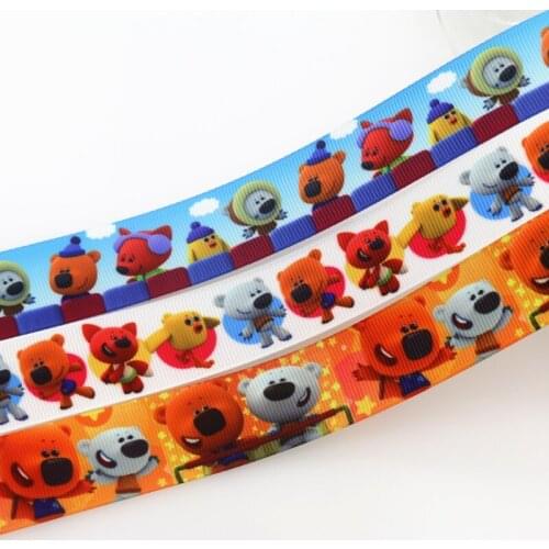 DHK 50yards mh mh mhukn Printed Grosgrain Ribbon Accessory Hairbow Headwear Decoration DIY Wholesale OEM S1447