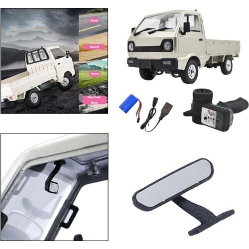 Electric WPL D12 RC Truck Car 1:10 4WD Simulation Brushed Climbing LED Light 4WD RC Hobby Toys Vehicle for Boy