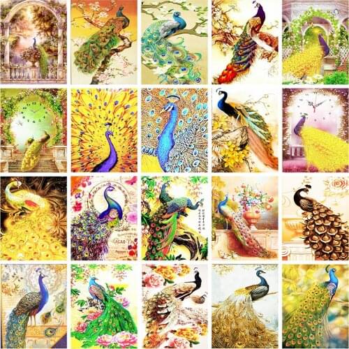 Evershine Diamond Painting Peacock 5D DIY Diamond Embroidery Full Display Animals Picture Of Rhinestones Valentines Day Gift