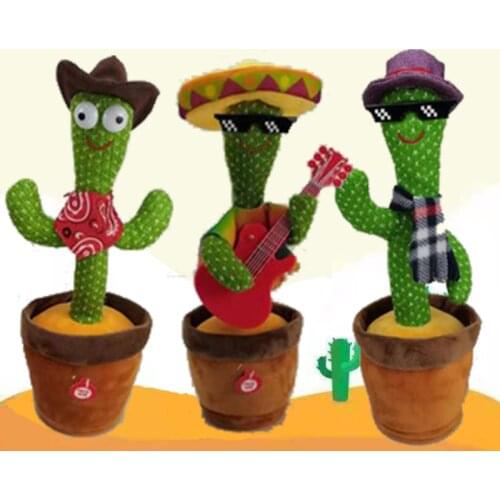 Talking Toy Dancing Cactus Toys Speak Talk Sound Record Repeat Electric Stuffed Toys Early Childhood Education Toy for Children