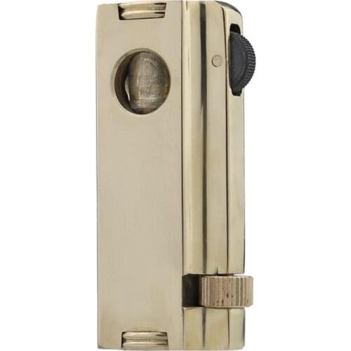 Handmade pure copper trench kerosene lighter, vintage collection antique machine