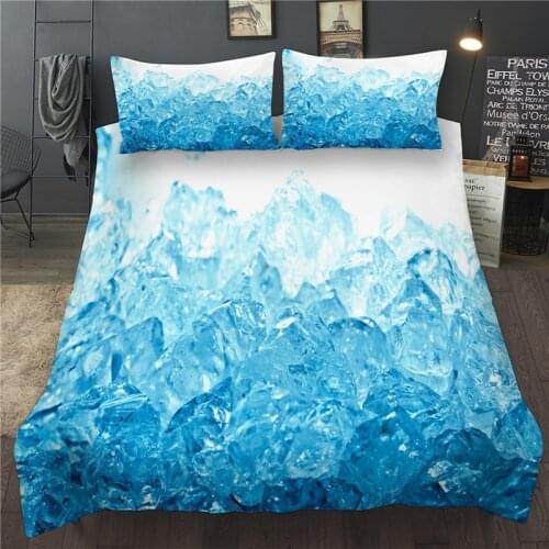 3D Bedding Set Sea Ice Cube Queen King Bed Clothes Single Double Twin Full Duvet Cover Set Pillowcase For Child Home Textiles