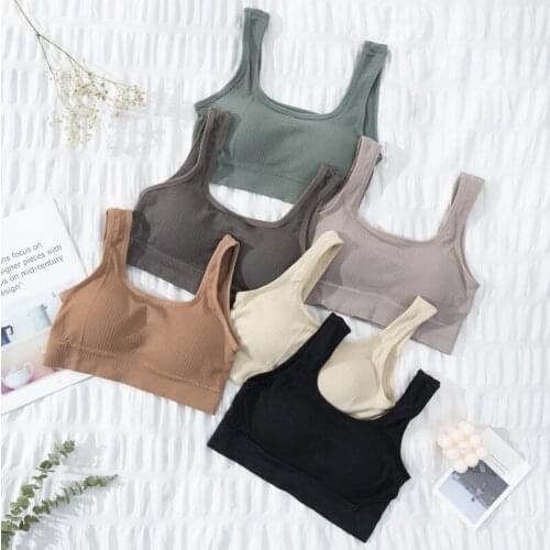 Women Tank Top Sexy Crop Tops Camisole Massage Pad Underwear Female Crop Top Backless Sleeveless Intimate Lingerie Femme