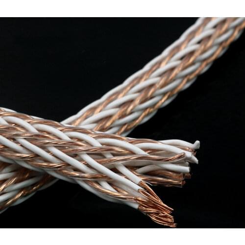 Hot selling 12TC audiophile speaker cable HIFI main audio cable single crystal copper speaker line scattered line