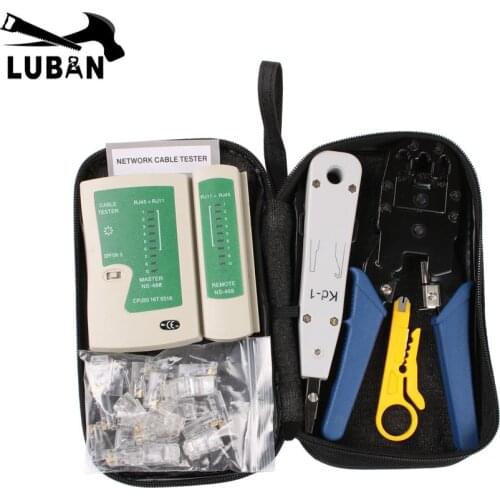 Network Ethernet Cable Tester RJ45 Kit RJ45 Crimper Crimping Tool Punch Down RJ11 Cat5 Cat6 Wire Line Detector 8P8C RJ45