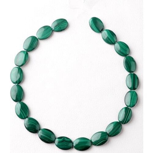 Natural Malachite Loose Oval Beads 8X10/8X12/ 10x14mm/12x16mm/13x18mm/15x20mm 15.5"