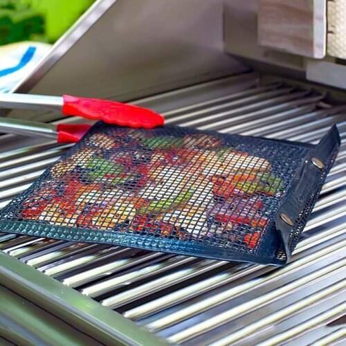 1Pc Reusable Bbq Grill Mesh Bags Non-Stick Mesh Grilling Bag Outdoor Bbq Picnic Tool Bbq Accessories Kitchen Tools