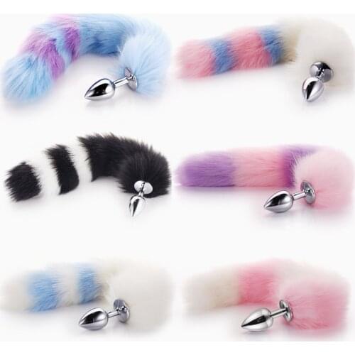 S M L Metal Butt Plug Tail Anal Toys Adult Toys Fox Tail Anal Plug Sex Tail Adult Products Anal Sex Toys for Woman Sex Shop