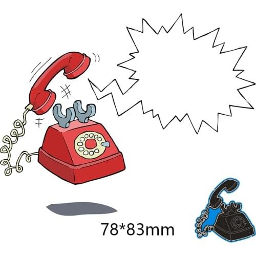 78*83mm the phone is ringing new Metal Cutting Dies for decor card DIY Scrapbooking stencil Paper Album template Dies