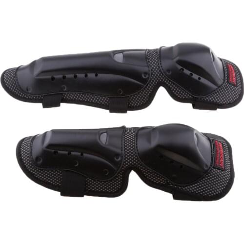 4pcs Motorcycle Cycling Elbow and Knee Pads Protection Shin Guards Body Protector Armor Set for Adults Men & Women, Black