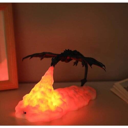 2020 Newest 3D Printed LED Dragon Lamps As Night Light For Home Hot Sale Than Moon Lamp Night Lamp Best Gifts For Kids Dropship