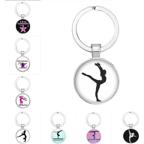 New Product/Rhythmic Gymnastics Keychain/Gymnastics, Crystal Pendant, Gymnastics Keychain Commemorative Gift