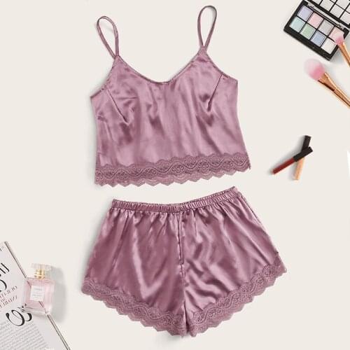 Women 2pcs Pajamas Tube Top Shorts Set Sleeveless Satin Silk Pajama Set Cute Sleepwear Ladies Pjs Home Suit