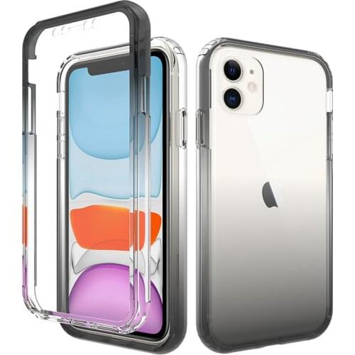 360 Full Body Transparent Silicon Case iPhone 11 12 Pro max x xr xs se 6 7 8 Plus Touch 7 6 Colorful TPU Bumper Armor Phone Case