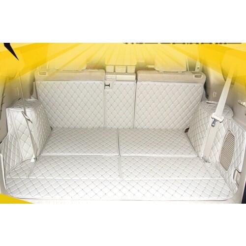 Full Covered Customized Car Trunk Mats for Land Cruiser Prado 2010-2018 Year Waterproof Durable Carpets for Prado 2700 4000