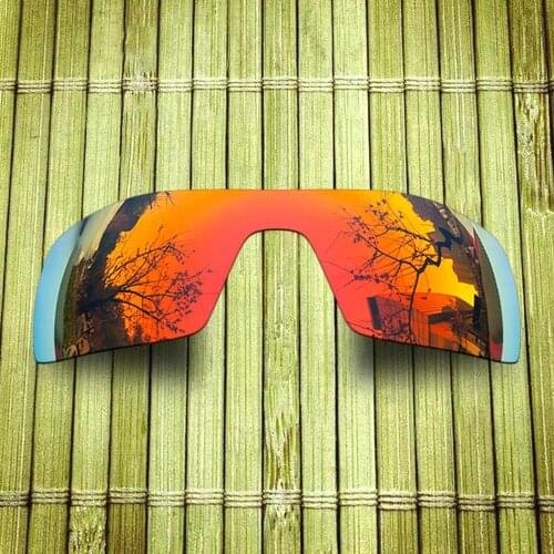 Polarized Replacement Lense For-Oakley Oil Rig Sunglasses Frame - Fire Red Color Color Mirrored Coating