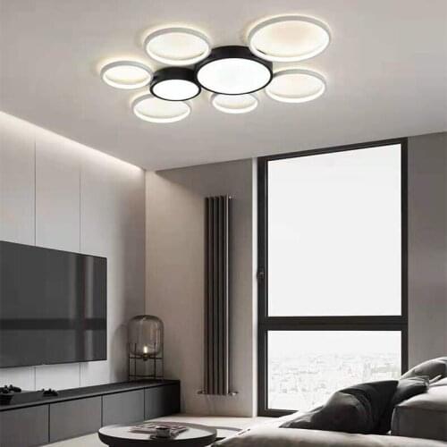 Factory direct Nordic modern living room LED ceiling lamp bedroom lamp restaurant LED chandelier hotel lamp round LED lamp
