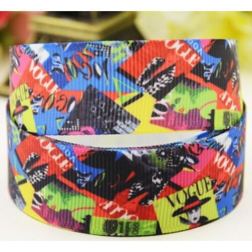 22mm 25mm 38mm 75mm Abstract pattern printed Grosgrain Ribbon party decoration 10 Yards X-04465