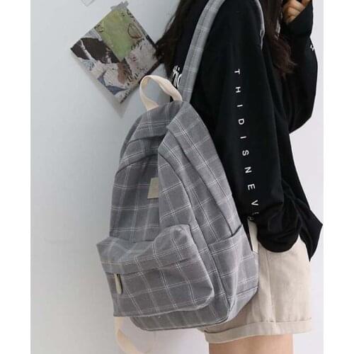 Fashion Girl College School Bag Casual New Simple Women Backpack Striped Book Packbags for Teenage Travel Shoulder Bag Rucksack