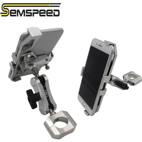 SEMSPEED Phone Stand Holder For APRILIA BMW Ducati Buell Triumph Motorcycle Accessories GPS Navigation Bracket Universal Motor