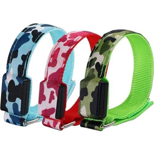 Sports LED Reflective Band Camouflage Bracelet Ankle Leg Strap Wristband Led Luminous Armbands for Party Jogging Running Cycling