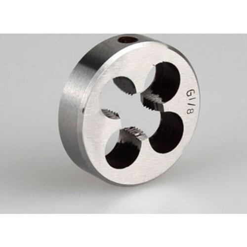 High Duty Pipe Thread Round Dies BSP 1/8 1/4 3/8 1/2 3/4 HSS 6 Sizes Silver Hot