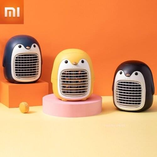 Xiaomi Water Cooling Penguin Fan USB Rechargeable Air Conditioner Electric Fan Portable Refrigeration Desktop Cooler