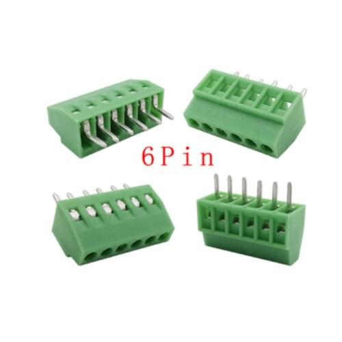 1050Pcs KF128-2.54 6Pin Splice Terminal KF128 2.54mm PCB Mini Screw Terminal Blocks for Wires