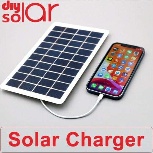 5 V 1.5W 2W 4W 5W 7.5W Output USB Solar Battery Charger Mobile Phone Power Bank 5.5V 2W Charge Regulators Solar Panel 3.7V 18650