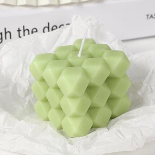 Magic Cube Wax Scented Candle Soy Wax Aromatherapy Candles Home Geometric Decoration Cube Wax Fragrance Candle Birthday Gift
