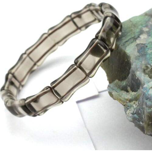 Natural smoky quartz stone beads bracelet natural gemstone bracelet DIY jewelry for woman for gift wholesale