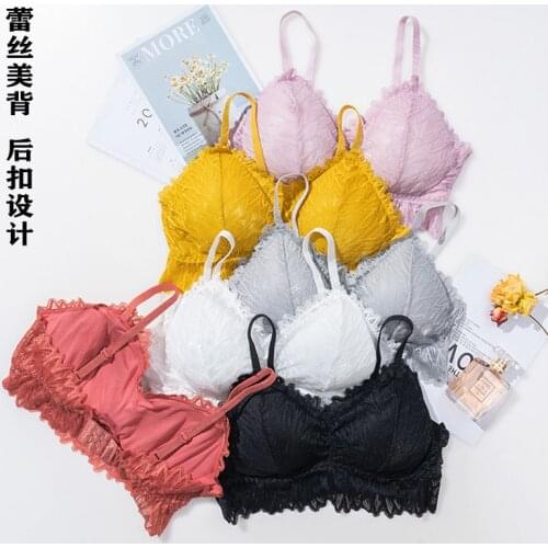 3D Sexy back Lingerie Sport Bra Backless Strapless Top Bra Push Up Bralette Brassiere Women Underwear lace