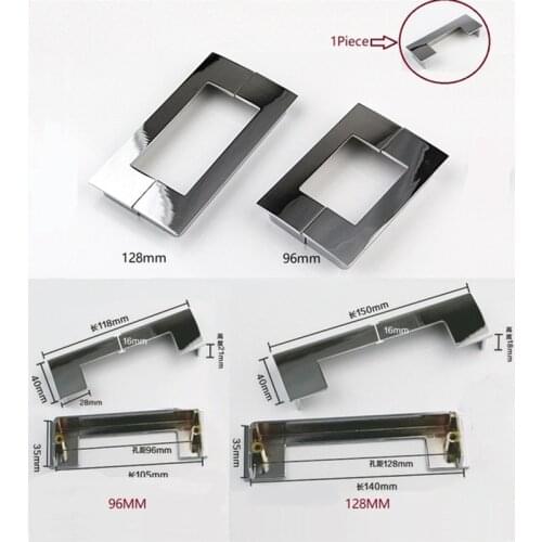 2Pcs/Lot Zinc Shiny Chrome Cupboard Closet Cabinet Door Finger Pull Handle Face Mount symmetrical Design