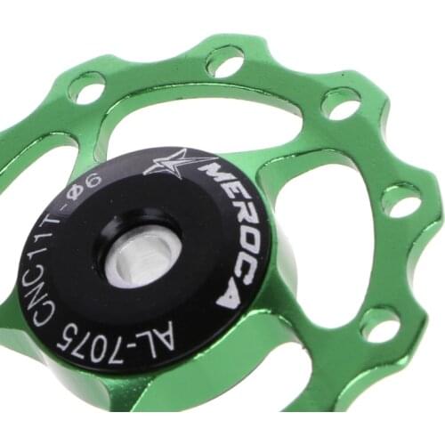 4 Color 11T Bike Aluminum MTB Alloy Bearing Jockey Wheel Rear Derailleur Pulleys