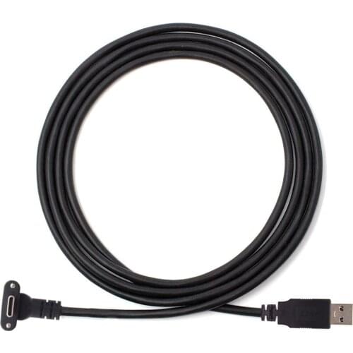 CYDZ Fit for Oculus Link VR USB 3.1 Type-C Dual Screw Locking to Standard USB3.0 Data Cable