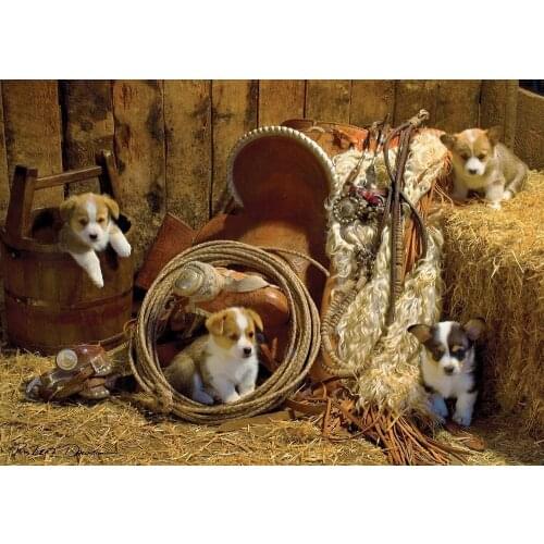 Art Puzzle Baby Corgiler 1000 Piece Jigsaw Puzzle