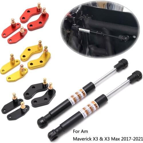 For Can-Am Maverick X3 & X3 Max 2017 2018 2019 2020 2021 Door Opener Gas Struts Set Billet Aluminum Anodized Front and Rear