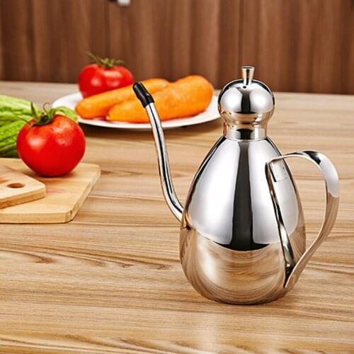 1Pcs Stainless Steel Leakproof Sauce Pot Olive Oil Vinegar Batcher Can Bottle Kitchen Cooking Tool 500ml