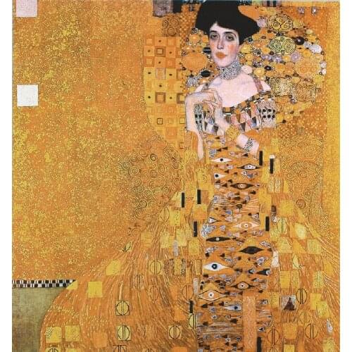 Canvas prints famous picture Beautiful Oil painting Gustav Klimt - Lady Portrait of Adele Bloch-Bauer canvas
