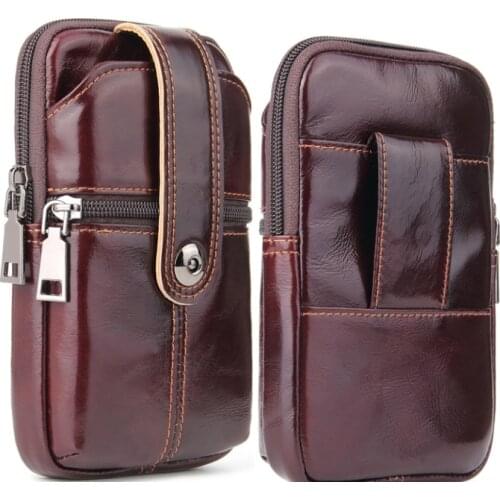 Universal Mobile Phone Bag Case for Samsung S8 S9 plus Note 9 8 S7 S6 Leather Belt Clip Pouch Holster For iPhone X/XS/XR/XS Max