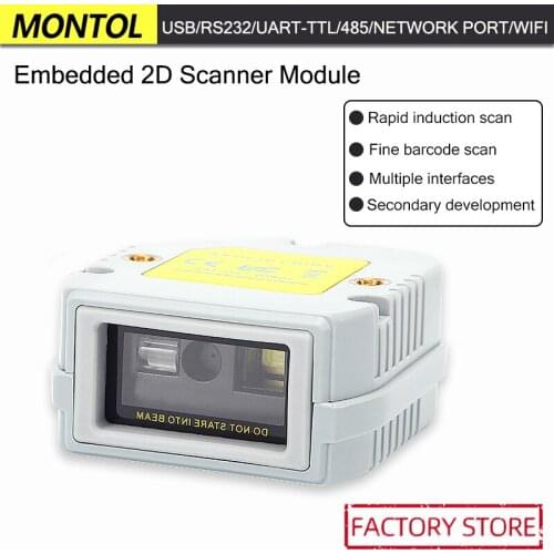 MONTOL Barcode Scanner Module 1D/2D QR PDF417 Data Matrix Scanner Module Scanner Engine with TTL RS232 and USB MT-800