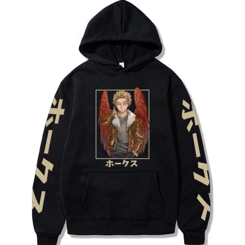 Unisex Hoodie My Hero Academia Hawks Anime Streetwear Mens Clothing Casual Tops