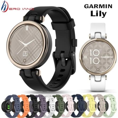Soft Silicone Sport Band Straps For Garmin Lily Women’s Fitness Sport Bracelet Replacement Watchband Smartwatch Accessories