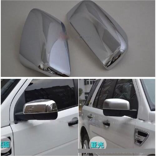 High quality 2PCS ABS Chrome Matt Rearview Side Mirror Cover Trim Frame For Land Rover Discovery 4 Freelander 2 2010-2016